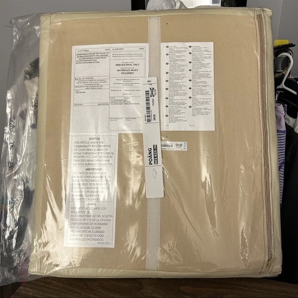 IKEA Poang Ottoman Cushion Hillared Anthracite Replacement Beige 503.625.36 - Picture 2 of 3